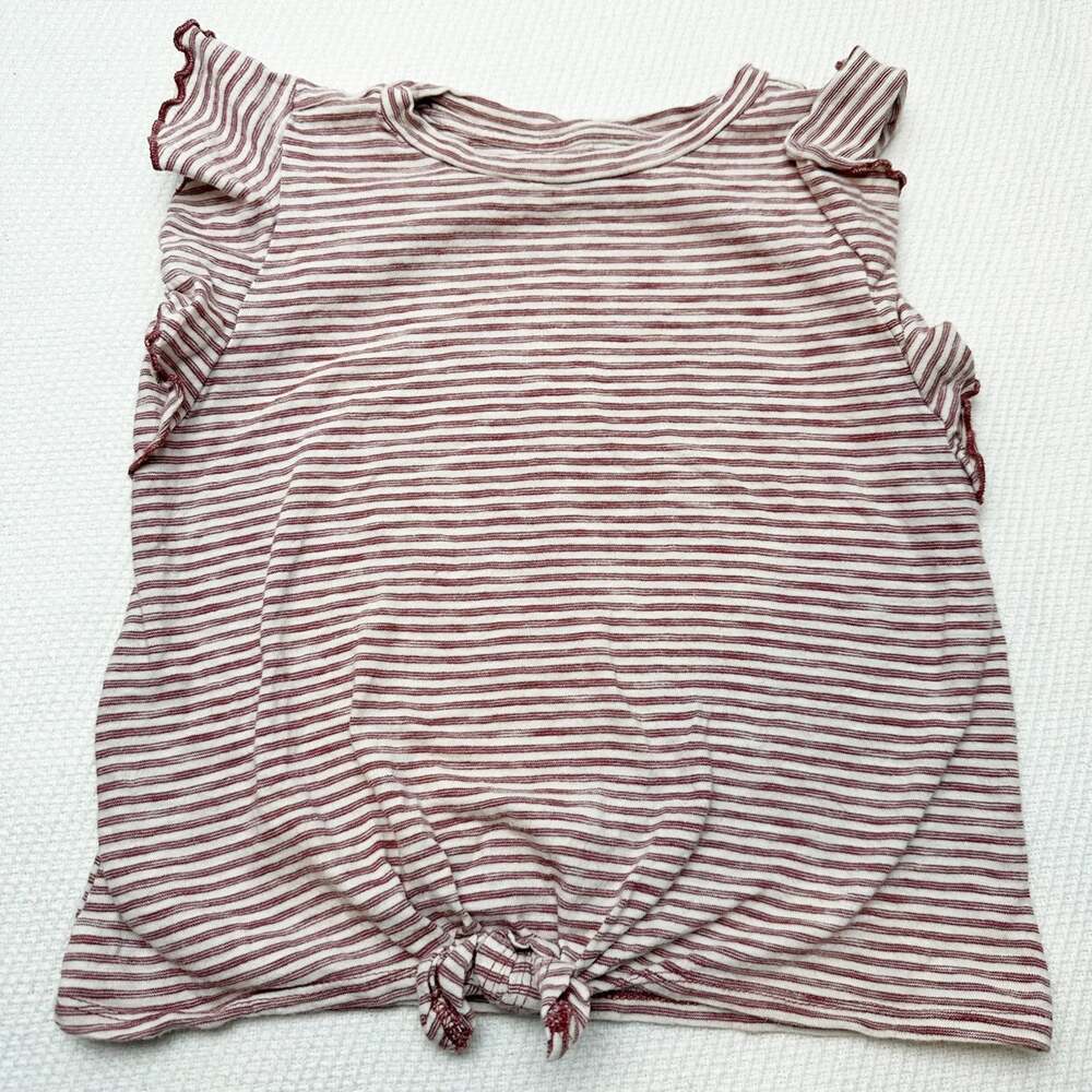 Art Class Striped Knot Front Tee
